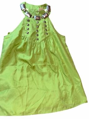 Michael Kors Neon Lime Studded Hter Top